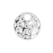 Sequin rond martelé 6 mm en Argent 925 x1