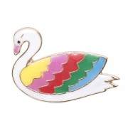 Pin's en métal et résine époxy Magical Summer 21mm Cygne Multicolore|raw }}