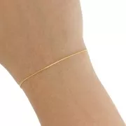 Chaîne fine pour Miyuki Delica 11/0 maille paloma 0.6 mm - Doré x50 cm