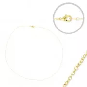 Tour de cou fin pour Miyuki Delica 11/0 avec maille Forçat 0,8x1 mm doré x 45cm