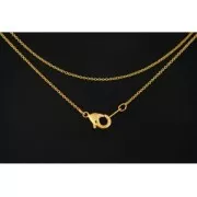 Tour de cou fin pour Miyuki Delica 11/0 avec maille Forçat 0,8x1 mm doré x 45cm