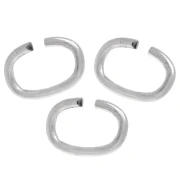 Petits anneaux ouverts ovales 3.3x2.4x0.4 mm - Plaqué Rhodium x1g