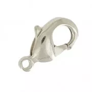 Fermoir mousqueton 9.5 mm - Rhodié x1