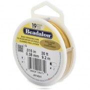 Fil Cablé 19 brins 0.38 mm - Beadalon - doré x9,2 m