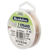 Fil Cablé 7 brins 0.38 mm - Beadalon - argenté doré x9,2 m|raw }}