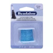 Cordon coton avec fil métallique pour réaliser des pompons 0.8 mm Bleu/Argenté x 20m