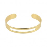 Bracelet en laiton spécial tissage de perles Miyuki pour des créations DIY 10x155 mm doré|raw }}