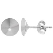 Clous d'oreille porte-cabochon PureCrystal 1088 8 mm - Argent 925 x2|raw }}