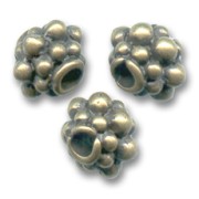 Perles métal 8x7 mm bronze x5