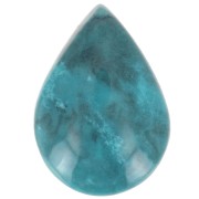 Cabochon poire 14x10 mm Turquoise naturelle x1