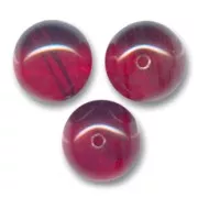 Perles en verre tchèque rondes  6 mm Siam x25