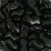 Perles en verre 2 trous Zorro Bead 5x6 mm Jet  x50