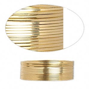 Fil carré souple 0.90 mm en Gold Filled (or laminé)  x1.5m