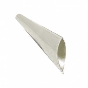 Coquille forme cône pour réaliser des pompons DIY 21X6 mm Placage Argent fin vieillix1