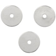 Perles rondelles Heishi - disques plats percés 6x0.7 mm - Argenté x10|raw }}