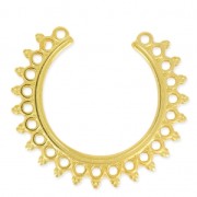Intercalaire ethnique avec 2 anneaux à personnaliser 32 mm doré à l'or fin x1