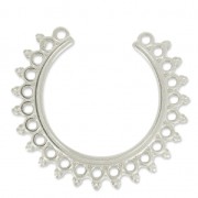 Intercalaire ethnique avec 2 anneaux à personnaliser 32 mm Placage Argent fin vieilli|raw }}