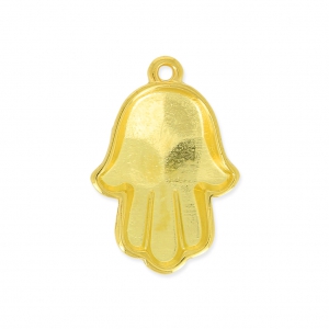 Pendentif à résiner Main de Fatima 23 mm - Doré à l'or fin x1