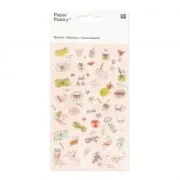 Assortiment de 50 Stickers en relief Paper Poetry Magical Summer Cool Icône x1