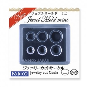 Mini Moule silicone Padico pour pâte polymère/argile/résine UV cabochon Rond