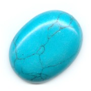Cabochon ovale 40x30 mm imitation Turquoise