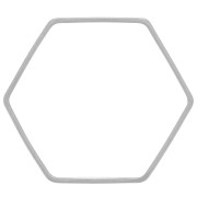 Anneau de montage et tissage hexagone 18x16 mm - Argenté x1|raw }}