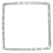 Anneau de montage et tissage carré travaillé 14 mm argenté x1|raw }}
