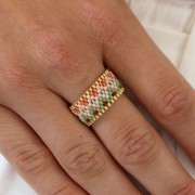 Miyuki Delica Duracoat 11/0 DB2178 - Alabaster Silver Line Dyed Papaya x8g