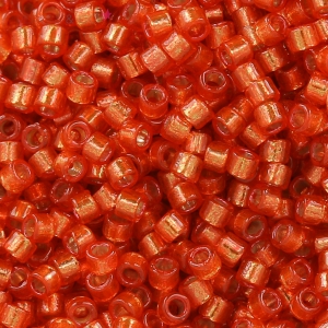 Miyuki Delica Duracoat 11/0 DB2158- Silver Lined Dyed Clementine x8g