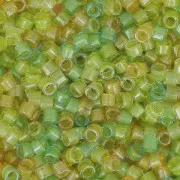 Miyuki Delica 11/0 DB0983 - Peridot Amber Lined Mix x8g