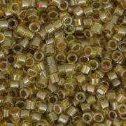Miyuki Delica 11/0 DB0909 - Sparkling Honey Beige Chartreuse Lined x8g|raw }}