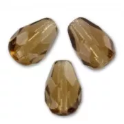 Poires facettées 10x7 mm Smoked Topaz x20