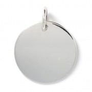 Breloque médaille à graver 20 mm en Argent 925 x1