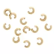 Caches perles à écraser 3 mm en Gold Filled (or laminé) x50