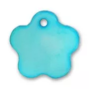 Sequins fleur Nacre 15 mm Turquoise x10