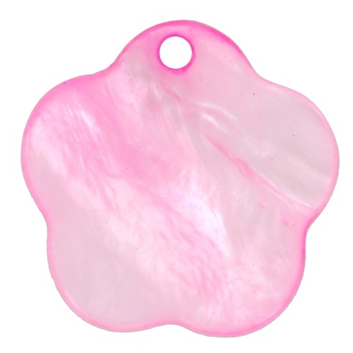 Sequins fleur Nacre 15 mm - Rose x10