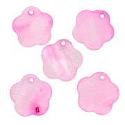 Sequins fleur Nacre 15 mm - Rose x10