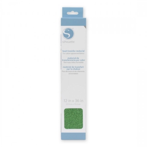 Transfert textile à chaud pour Silhouette 30.5x91.4 cm Vert pailleté