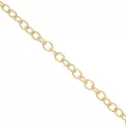 Chaîne maille Forçat 1,3 mm en Gold filled (or laminé)  x 50cm