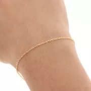 Chaîne maille Forçat 1,3 mm en Gold filled (or laminé)  x 50cm