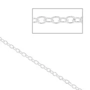 Chaîne maille Forçat  1,3 mm en Argent 925 x 1 m