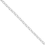 Chaîne maille Forçat  1,3 mm en Argent 925 x 1 m