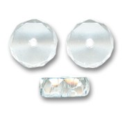 Rondelles facettées 10x4 mm Crystal x10