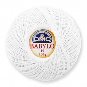 Fil à crocheter Babylo 10 DMC en coton Blanc cassé x 530 m