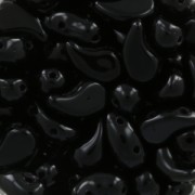 Perles en verre tchèque 2 trous Zoliduo® Right  5x8mm Jet x20