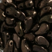 Perles en verre tchèque 2 trous Zoliduo® Right  5x8mm Gold Bronze x20|raw }}