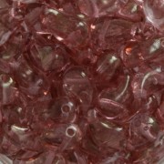 Perles en verre tchèque 2 trous Zoliduo® Right  5x8mm Luster Rose x20