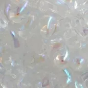 Perles en verre tchèque 2 trous Zoliduo® Right  5x8mm Crystal AB x20