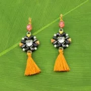 Perles en verre tchèque 2 trous Zoliduo® Left 5x8mm Jet Hematite  x20