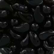 Perles en verre tchèque 2 trous Zoliduo® Left 5x8mm Jet  x20